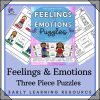 Feelings & Emotions - Three Piece Puzzles - Early Learning & Autism Resource