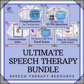 BUNDLE - SPEECH THERAPY - THERAPIST ULTIMATE BUNDLE