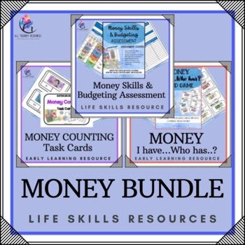 BUNDLE - Money Assessment - I have Who has - Money and Counting Task Cards