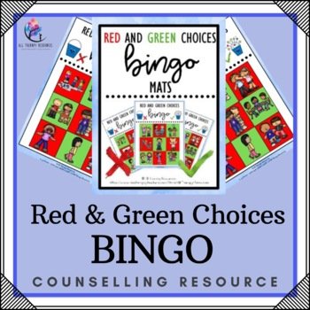 Red and Green Positive Behavior Choices BINGO Counseling Game