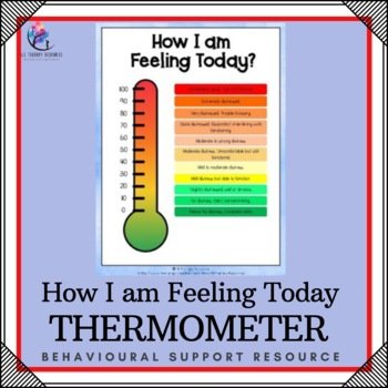 Printable Counseling Check In Thermometer Tool - How I am Feeling Today?