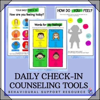 Feeling and Emotional Zones Daily Check in Feeling - Worksheets and Activity