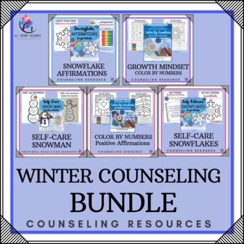 BUNDLE - WINTER COUNSELING SEL LESSON BUNDLE - Activities Worksheets Crafts