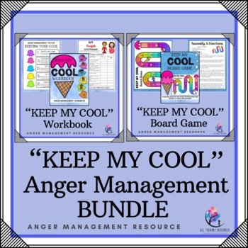 BUNDLE - "Keep Your Cool " Workbook & Board Game - Anger