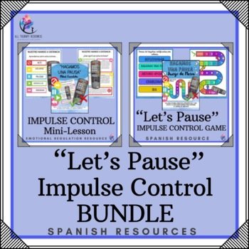 SPANISH BUNDLE - IMPULSE CONTROL Workbook & Board Game - Anger Management