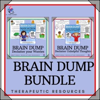BUNDLE - Dump Worries and Dump Unhelpful thoughts - CBT Creative Therapy Lessons