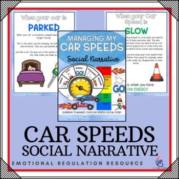 Emotional Regulation Social Narrative Story - Managing My Car Speed - 5 Speed