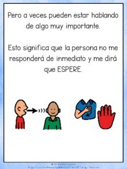 SPANISH VERSION - Social Narrative - Learning to Wait - Skill Development - Image 4