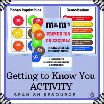 SPANISH VERSION -M&M Back to School - Getting to Know You Team Build Activities