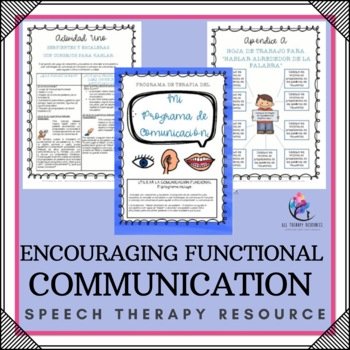 SPANISH VERSION | Speech Therapy Program | Encouraging Functional Communication