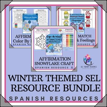 SPANISH BUNDLE - WINTER COUNSELING SEL LESSON BUNDLE I Activities Worksheets