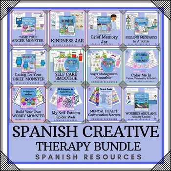 SPANISH BUNDLE - 19 CREATIVE THERAPY & COUNSELING RESOURCES