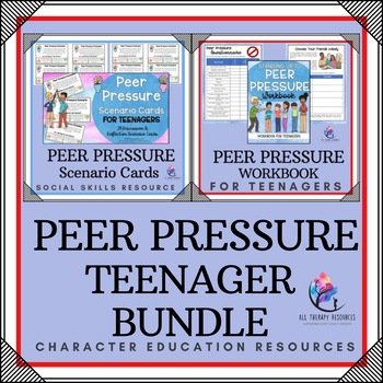 BUNDLE - TEENAGE PEER PRESSURE I Workbook I CBT Lessons and Activity I Scenarios