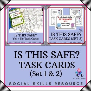 BUNDLE - IS THIS SAFE? TASK CARD SET 1 & 2 - Life Skills SPED Autism