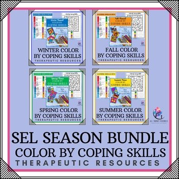 SPRING SUMMER FALL WINTER Color by Coping Skills I Counseling Activities