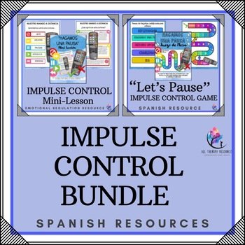SPANISH BUNDLE - Impulse Control Workbook & Board Game - "Let's Pause"