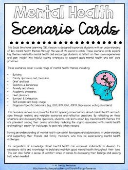 Mental Health and Coping Strategies Scenario Cards - Image 2