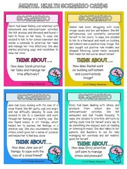 Mental Health and Coping Strategies Scenario Cards - Image 4