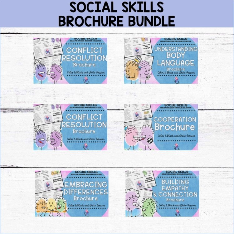 SOCIAL SKILLS BROCHURE BUNDLE - Social Skills Activities Executive Functioning