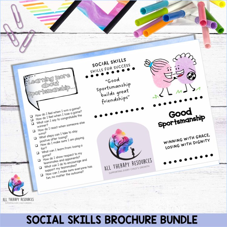 SOCIAL SKILLS BROCHURE BUNDLE - Social Skills Activities Executive Functioning