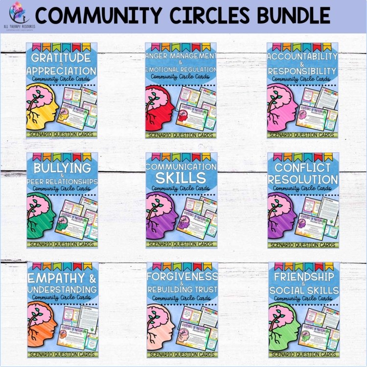 RESTORATIVE PRACTICES QUESTIONS - COMMUNITY CIRCLES Conflict Resolution BUNDLE