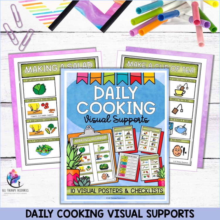 DAILY COOKING VISUAL SUPPORTS - Functional Tasks for Memory and Sequencing