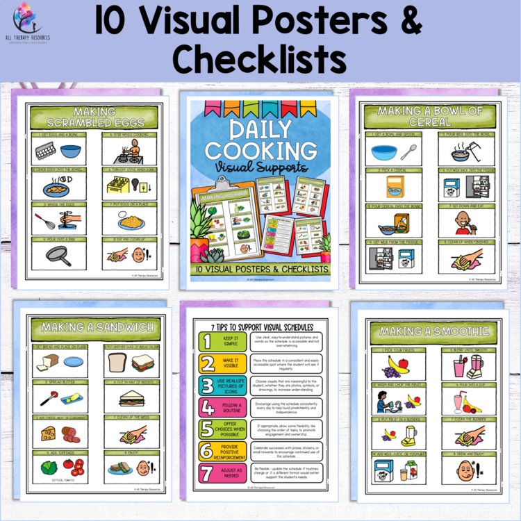 DAILY COOKING VISUAL SUPPORTS - Functional Tasks for Memory and Sequencing