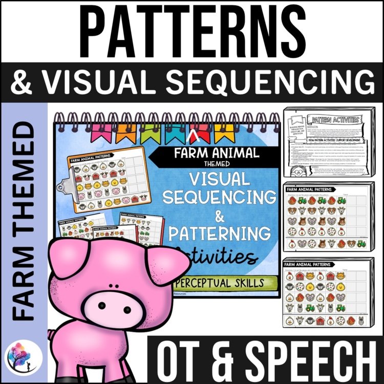 PATTERNS & VISUAL Sequencing Activities Bundle | OT, Speech Therapy & Special Ed