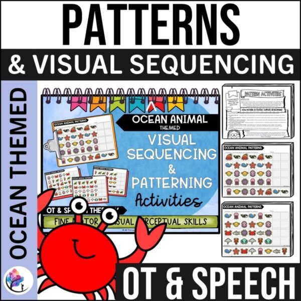 OCEAN PATTERNS WORKSHEETS ACTIVITIES Visual Perceptual & Fine Motor Skills OT