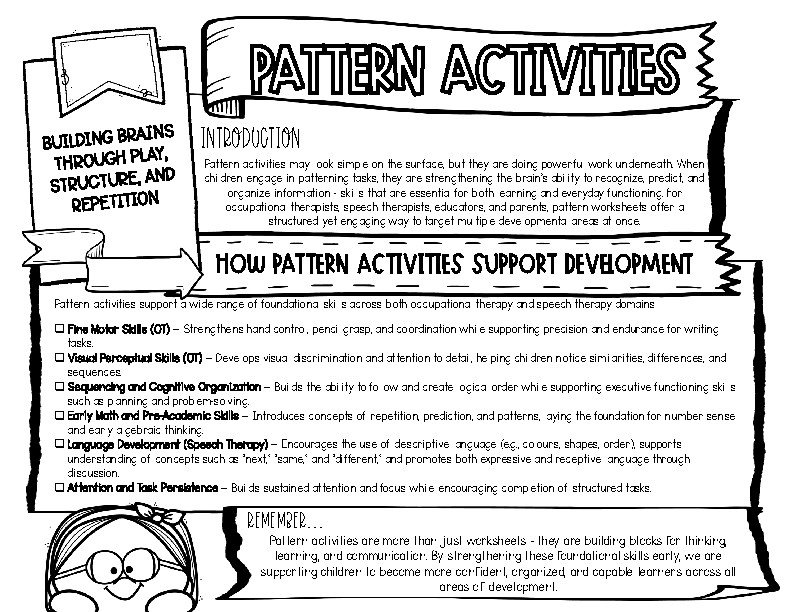 ZOO ANIMALS PATTERNS WORKSHEETS ACTIVITIES Visual Perceptual & Fine Motor Skills