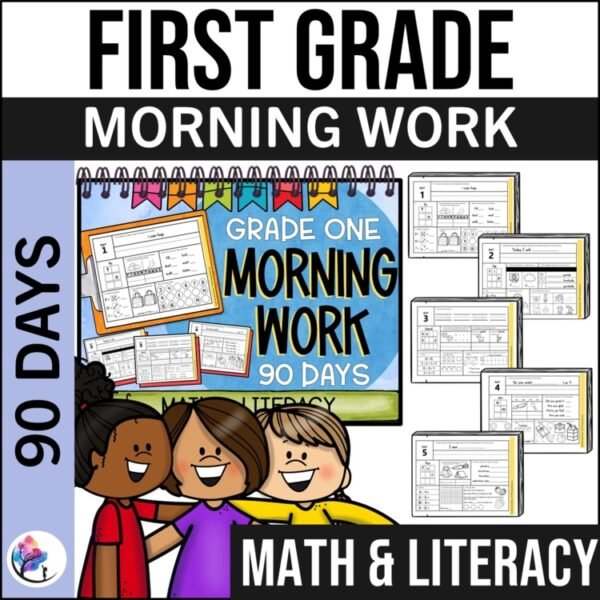 MORNING WORK FIRST GRADE Daily Math ELA Spiral Review First Grade Homework