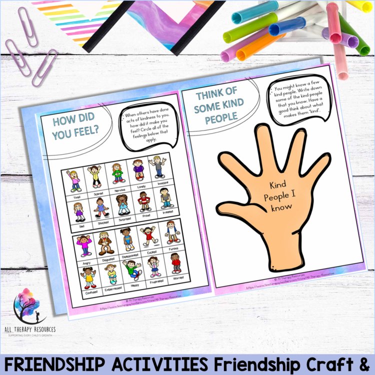 FRIENDSHIP ACTIVITIES Friendship Craft & Friendship Day Social Skills Activities