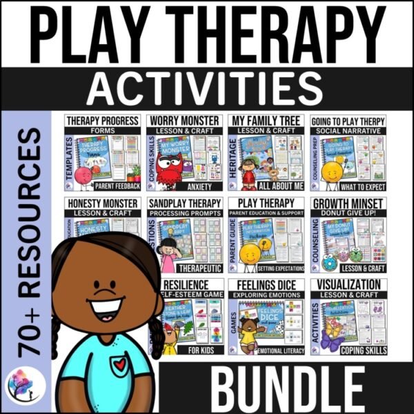 PLAY THERAPY & CREATIVE COUNSELING ACTIVITIES - School Counseling Games BUNDLE