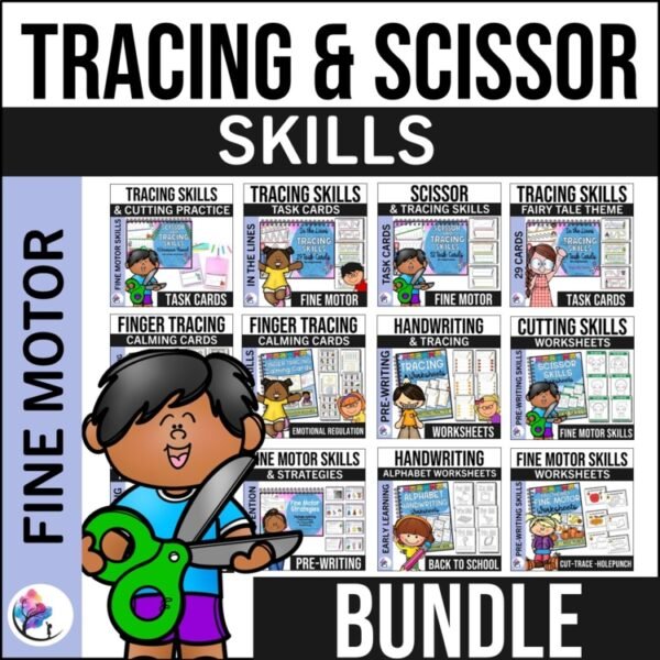 TRACING & SCISSOR SKILLS BUNDLE - Fine Motor Activities Occupational Therapy