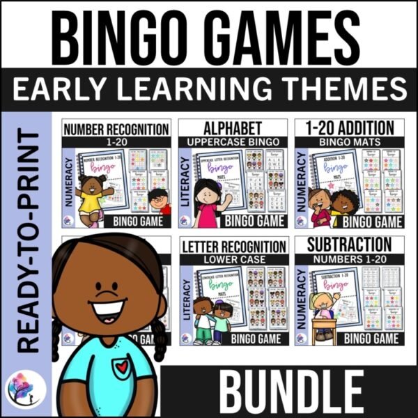 BUNDLE - EARLY LEARNING BINGO GAMES - Alphabet Number Addition