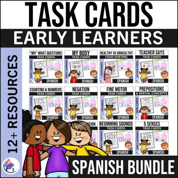 SPANISH BUNDLE - Task Cards Special Education Learning Kindergarten Preschool