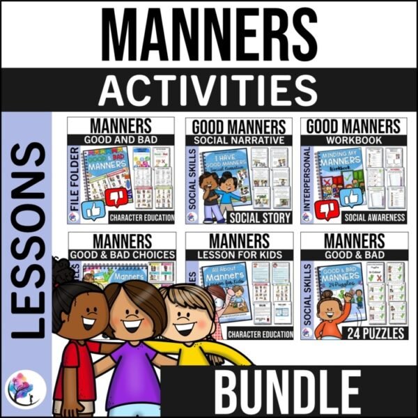 BUNDLE - Learning about Manners Bundle - File Folder Social Narrative Cards