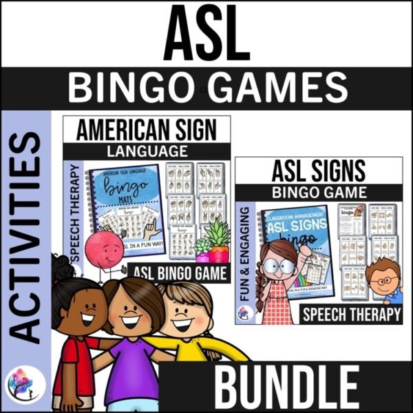 ASL BINGO GAMES - Alphabet and Classroom Management Signs - BUNDLE