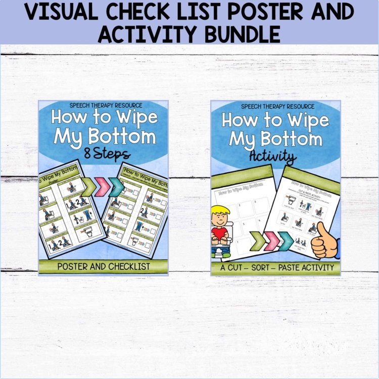 TOILETING SOCIAL SCRIPT & TOILETING TRACKING - How to Wipe My Bottom BUNDLE