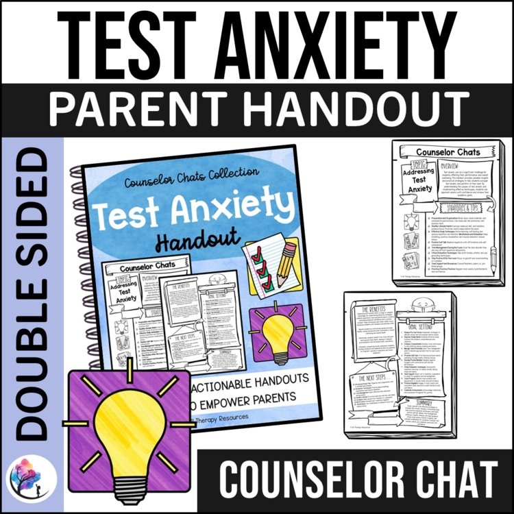 TEST ANXIETY BUNDLE Counseling Activities Test Taking Strategies Digital Game