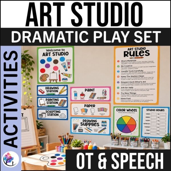 Art Studio Dramatic Play & Interactive Therapy Activities