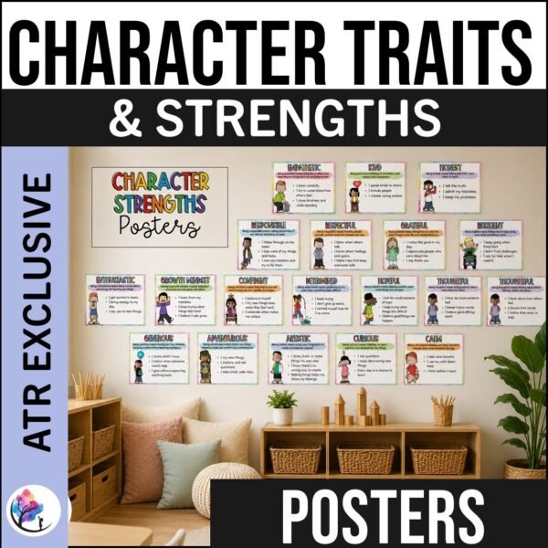 Character Traits & Character Straits Posters - Watercolor