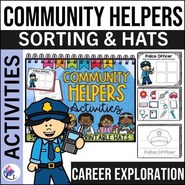 COMMUNITY HELPERS ACTIVITIES - Worksheets Crafts Hats Career Exploration