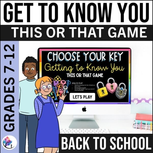 GET TO KNOW YOU ACTIVITY GAME All About You Back to School First Day School SEL