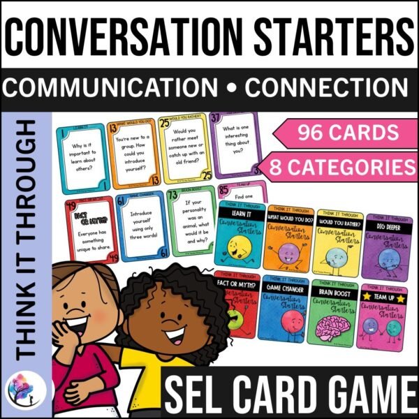 CONVERSATION STARTERS CARD GAME Lunch Bunch Icebreakers Discussion Counseling