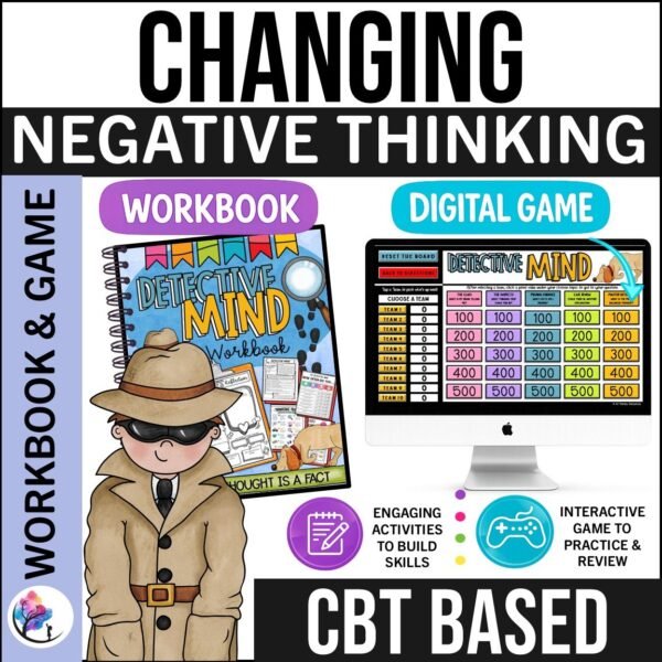 REFRAMING NEGATIVE THOUGHTS Positive Self-Talk Activities CBT Counseling Therapy