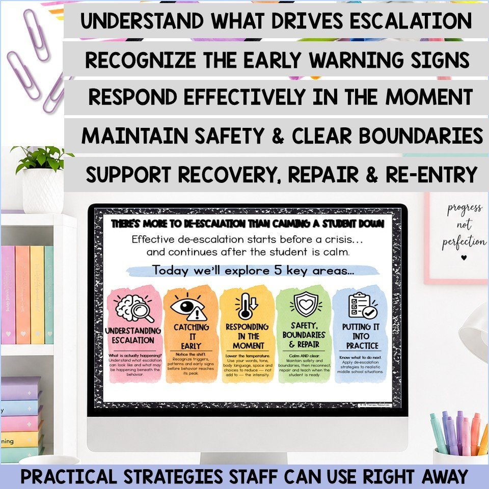 DEESCALATION STAFF TRAINING PRESENTATION Behavior Management Workshop Middle - Image 2