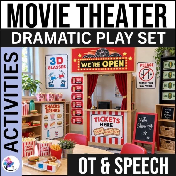 Movie Theater Dramatic Play & Interactive Therapy Activities