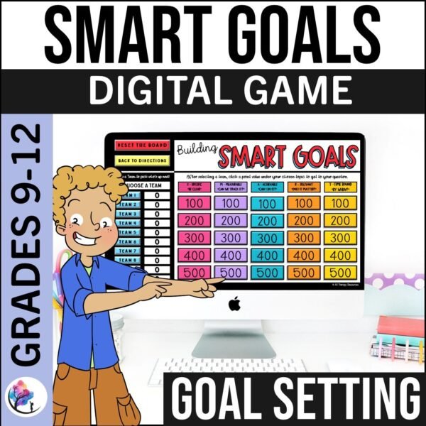 SMART GOALS Student Planning Digital Game - Goal Setting Activities Lesson HIGH
