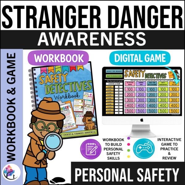 STRANGER DANGER AWARENESS Workbook & Game - Life Skills - Safe or Not Safe